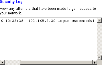 2004/03/06 10:32:38 192.168.2.30 login successful